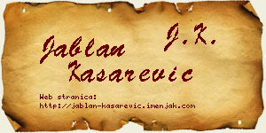 Jablan Kašarević vizit kartica